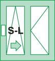 TS01A - Two sashes - one LH sliding sash and one side-hung 