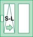 TS01 - Two sashes - LH sliding sash and one fixed sash